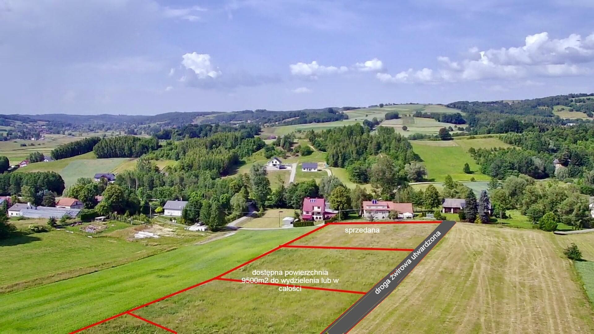 Działka budowana widokowa Glinik 1100m2
