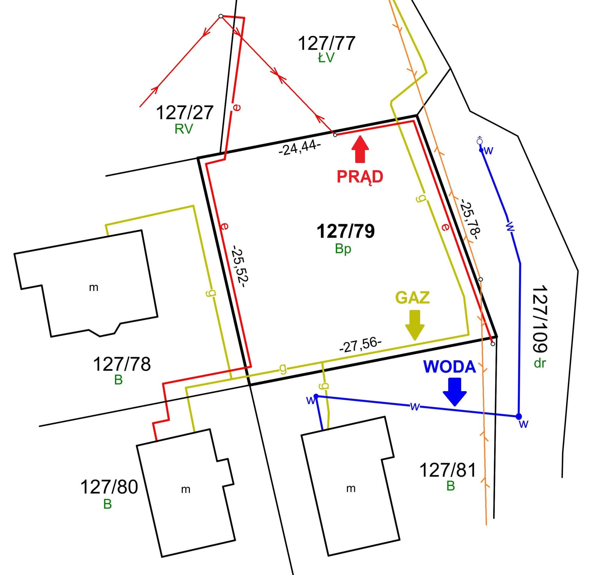 Działka budowlana 663m2 Kraków-Dębniki