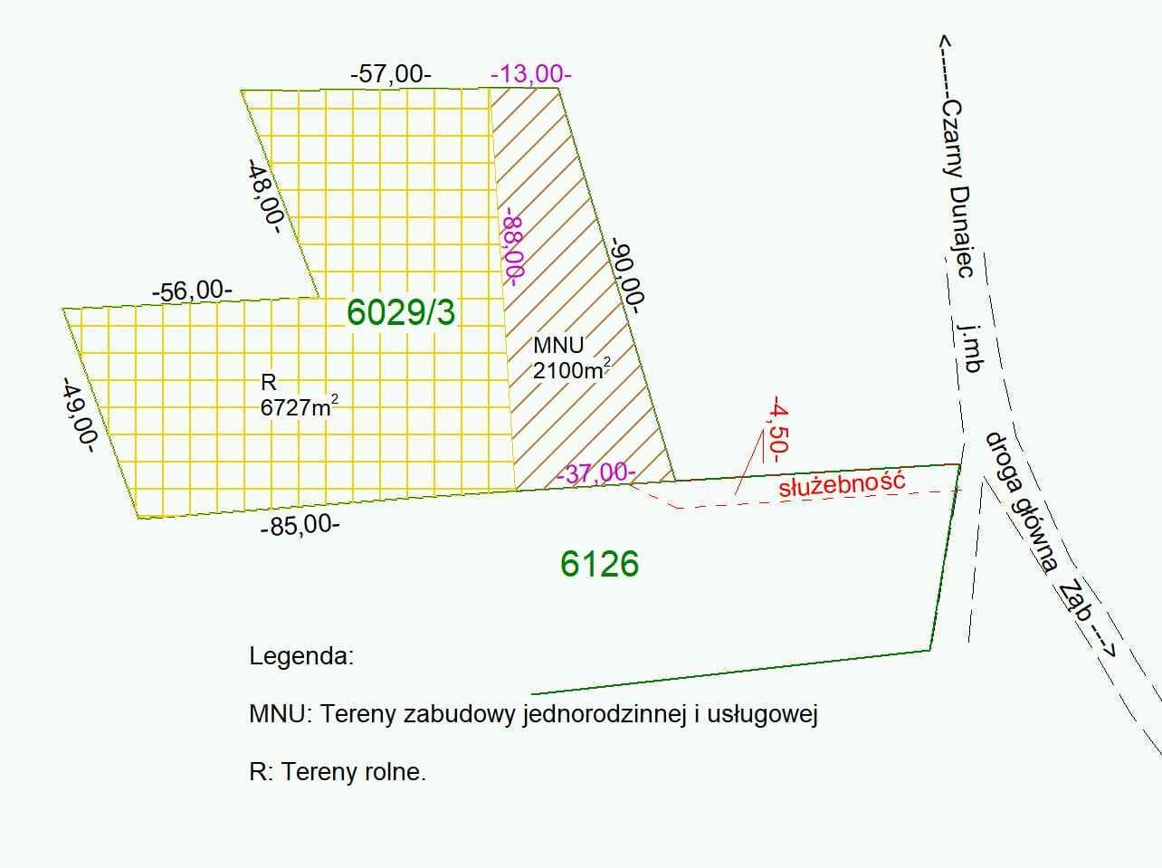 Widokowa działka budowlano-rolna Czerwienne 8827m2