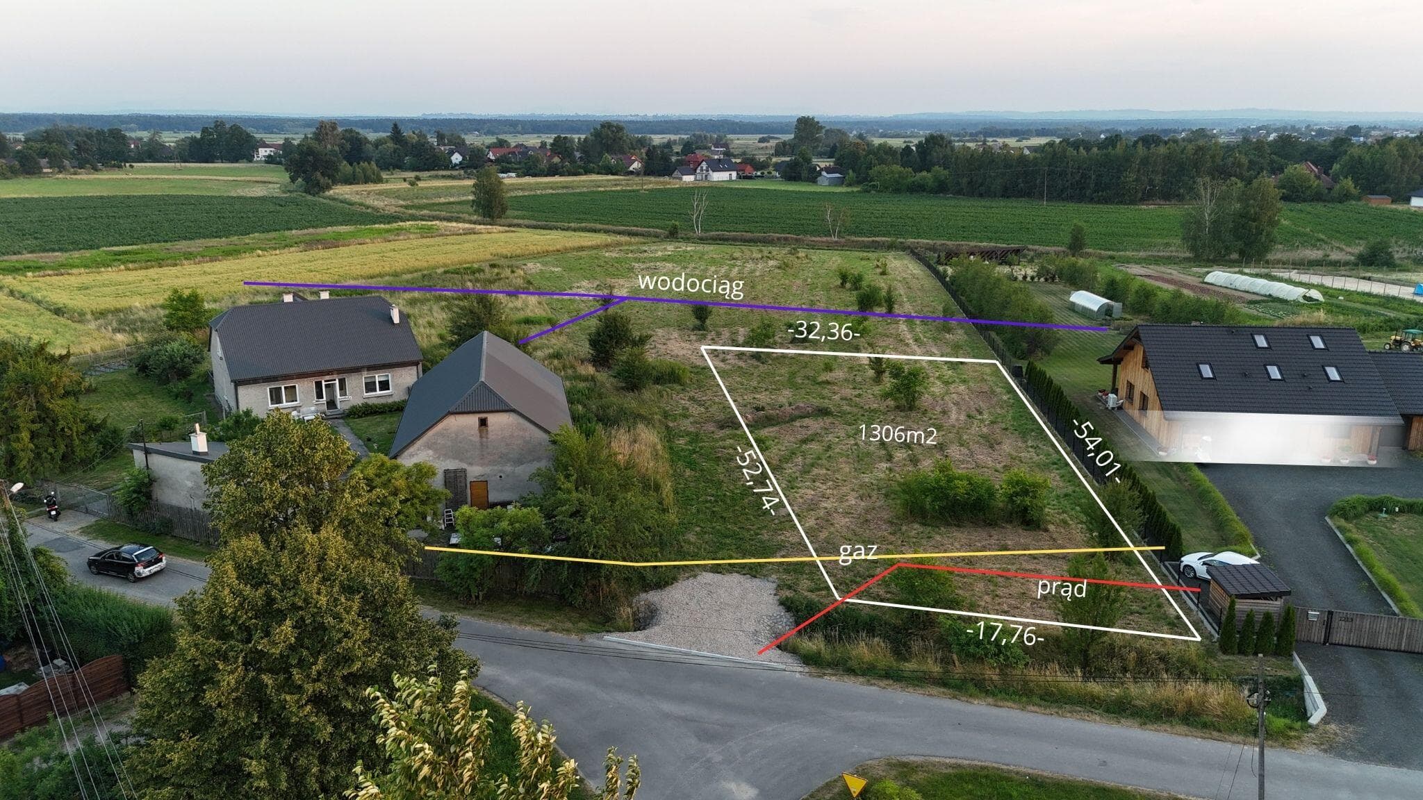 Działka budowlana 1300m2 Wola Batorska
