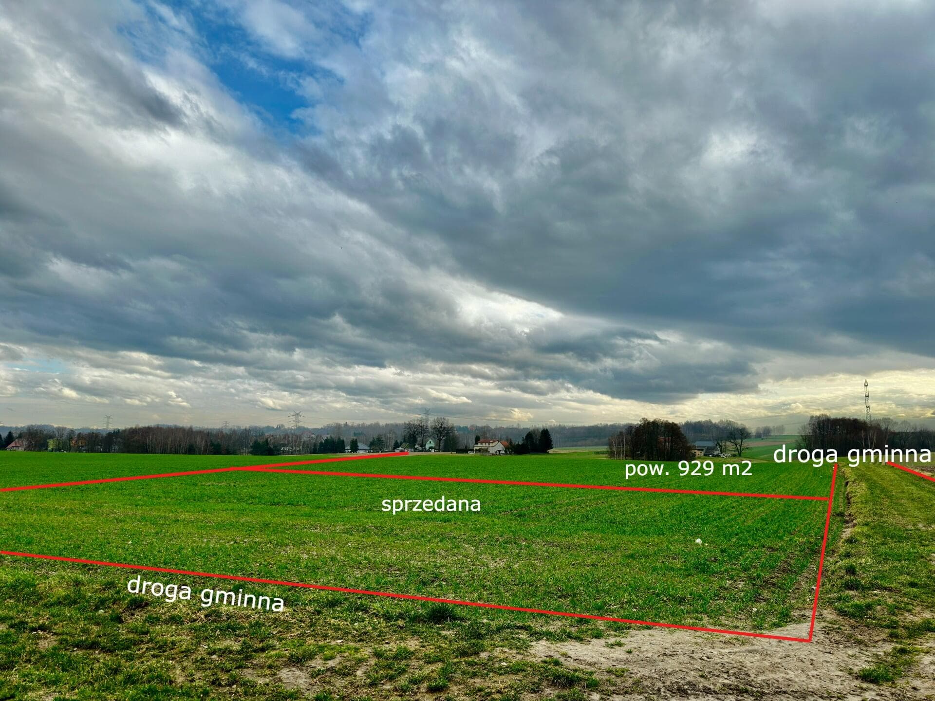 Działka budowlana 902 m2 Facimiech koło Skawiny